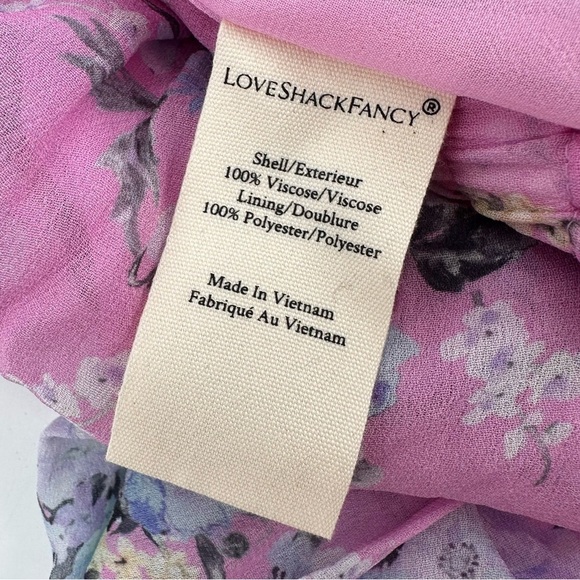 LOVESHACKFANCY Ruffle Mini Skirt Neon Bubbles Size Medium NEW - Picture 4 of 5